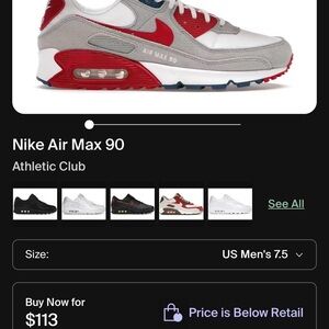 Nike Air Max 90 Red and White Sneakers